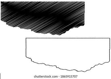 Keya Paha County, Nebraska (U.S. county, United States of America, USA, U.S., US) map vector illustration, scribble sketch Keya Paha map