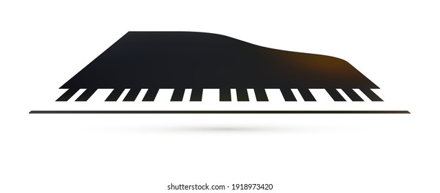 keyboard abstract  in angle perspective stock vector background