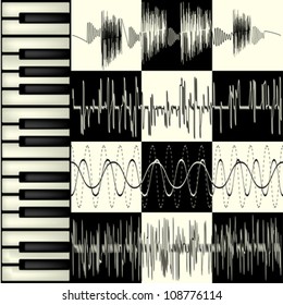 Keyboard abstract background. Mesh gradients used.