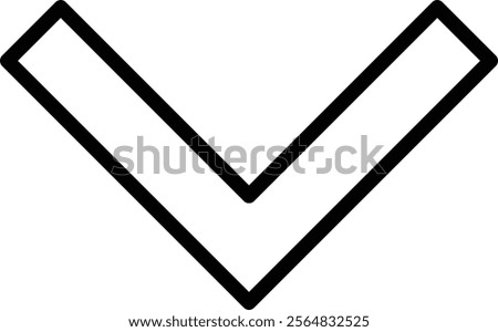 Keyboard Arrow Down Vector Line Icon Design