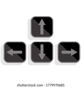 Keyboard Arrow Keys Vector Art