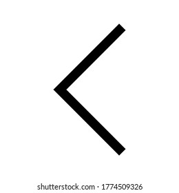 Keyboard arrow left icon vector isolated on white background.