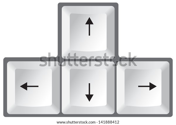 Keyboard Arrows Stock Vector (Royalty Free) 141888412