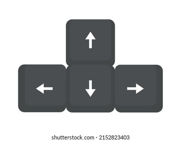 keyboard arrows control isolated icon