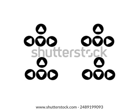 keyboard arrows vector art icon