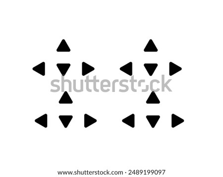 keyboard arrows vector art icon