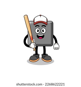 Cartoon mit B-Taste als Baseball-Player , Zeichendesign