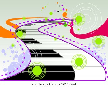 Keyboard Background Design - Vector