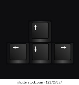 keyboard black vector illustration