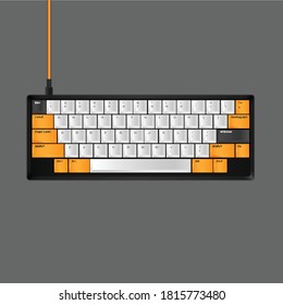 KeyBoard-Design für schwarz-gelbes PC-Notebook