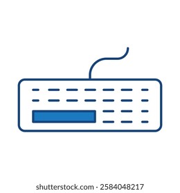 Keyboard Blue Line Icon. Device, Technology, Smart Device, AI Line Editable Stroke Icons