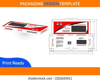 Keyboard Box Packaging Design Template