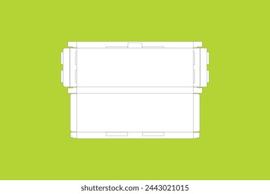 Keyboard box packaging template design vector file