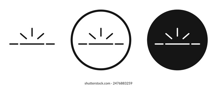 Tastatur-Helligkeit flacher Liner-Icon-Satz.