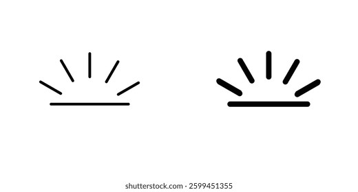 Keyboard brightnessicons for ui. vector illustration