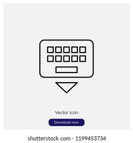 Keyboard button sign icon in trendy flat style isolated on grey background, modern symbol vector illustration for web