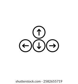 keyboard button symbol in black white isolated