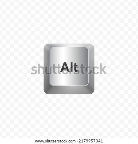 Keyboard Button, Vector illustration of shortcut Alt on white color and transparent background (PNG).