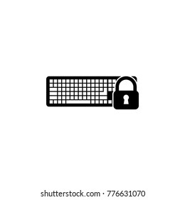 keyboard buttons lock icon. Cyber security Icon. Premium quality graphic design. Signs, symbols collection, simple icon for websites, web design, mobile app on white background