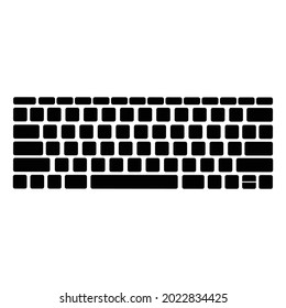 Keyboard buttons on a white background. Minimalistic vector illustration.