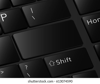 Keyboard buttons template Empty enter button for text Blank button 