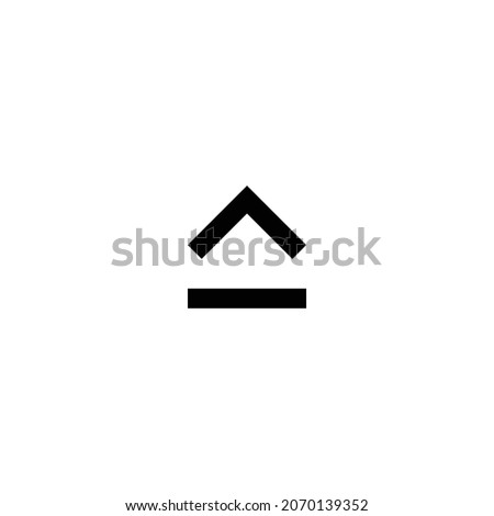 keyboard capslock Icon. Flat style design isolated on white background. Vector illustration