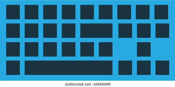 Keyboard Colorful Icon Symbol. Premium Quality Isolated Keypad Element In Trendy Style.