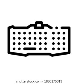 keyboard computer black icon vector. keyboard computer sign. isolated symbol illustration