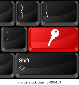 Keyboard computer button key. Vector illustration.
