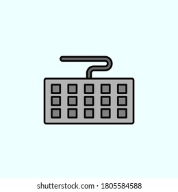 keyboard, computer color vector icon, vector illustration