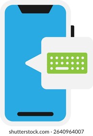 Keyboard Computer Device Icon Vector Flat Illustration