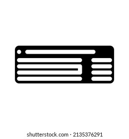keyboard computer glyph icon vector. keyboard computer sign. isolated contour symbol black illustration