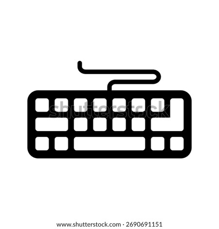 Keyboard computer icon isolated on white background.