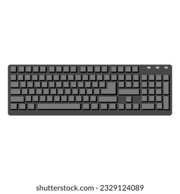 Keyboard for computer. The illustration is made in vector style on a white background