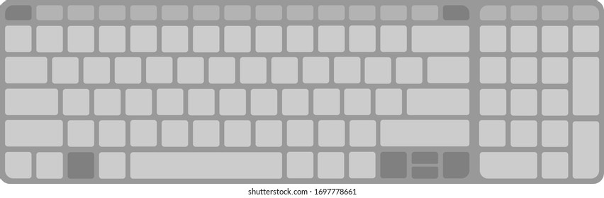 Keyboard. Computer keyboard illustration. Vector icon. Eps 10 