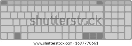Keyboard. Computer keyboard illustration. Vector icon. Eps 10 