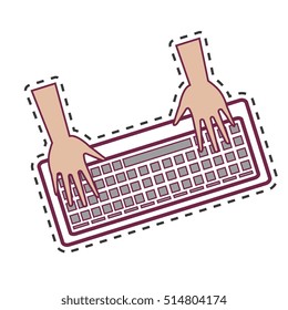 keyboard computer isolated icon