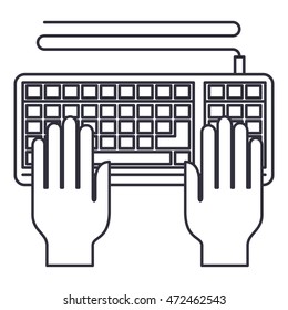 keyboard computer isolated icon vector illustration design