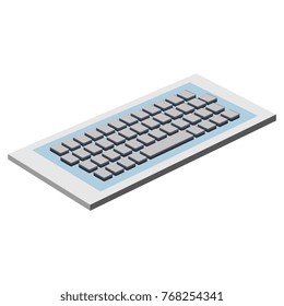 keyboard computer isometric icon