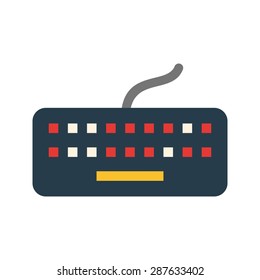 Keyboard, computer, typing icon vector image. Can also be used for computer and hardware. Suitable for use on web apps, mobile apps and print media.