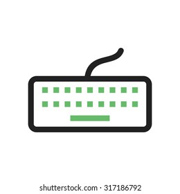 Keyboard, computer, typing icon vector image. Can also be used for computer and hardware. Suitable for use on web apps, mobile apps and print media.