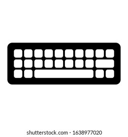 Keyboard Computer Vector Simple icon. Editable vector 2000 x 2000 Pixel