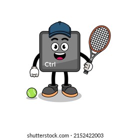 Tastenkombination als Tennisspieler , Zeichendesign