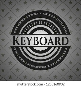 Keyboard dark emblem. Retro