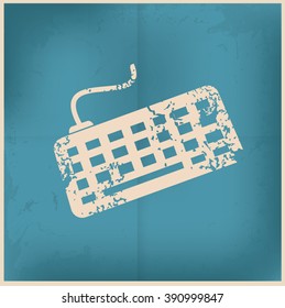 
Keyboard design on old background,grunge vector