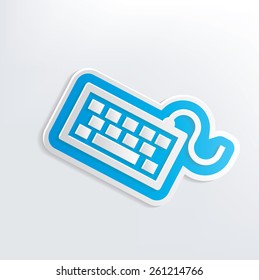 Keyboard design on white background,clean vector