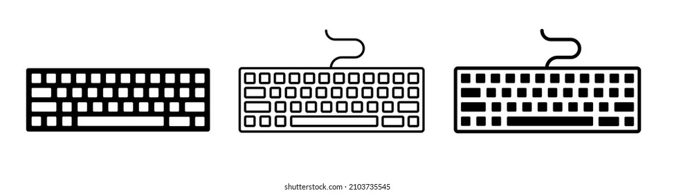 Keyboard device icon. Computer keyboard tool signs. Technology tool keyboard. Stock vector EPS 10