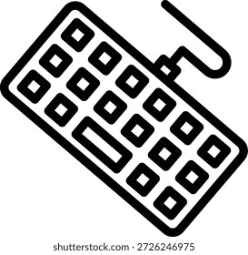 bearbeitbarer Cartoon-Stilvektor mit Tastatur
