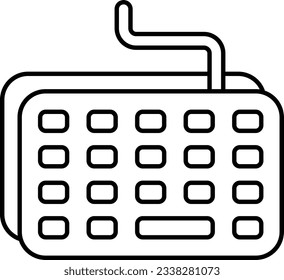 keyboard education line icon design