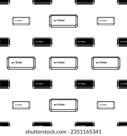 Keyboard Enter Key Icon Seamless Pattern, Carriage Return Icon Vector Art Illustration